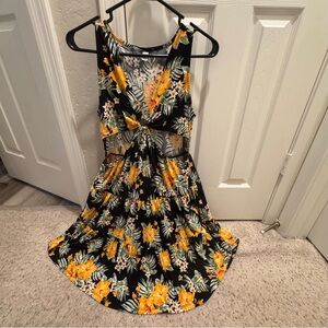 Floral Cutout Dress